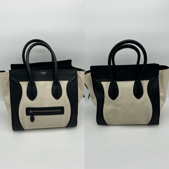 Authentic Celine Canvas and calfskin leather mini luggage tote - Picture 4 of 16